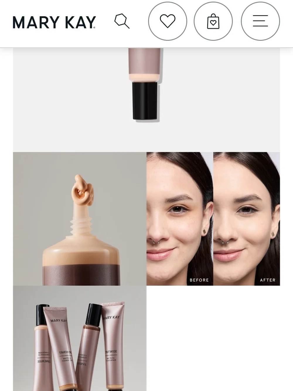 Mary Kay TimeWise Matte 3D Foundation - Volu-firm MEDIUM 8